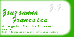 zsuzsanna francsics business card